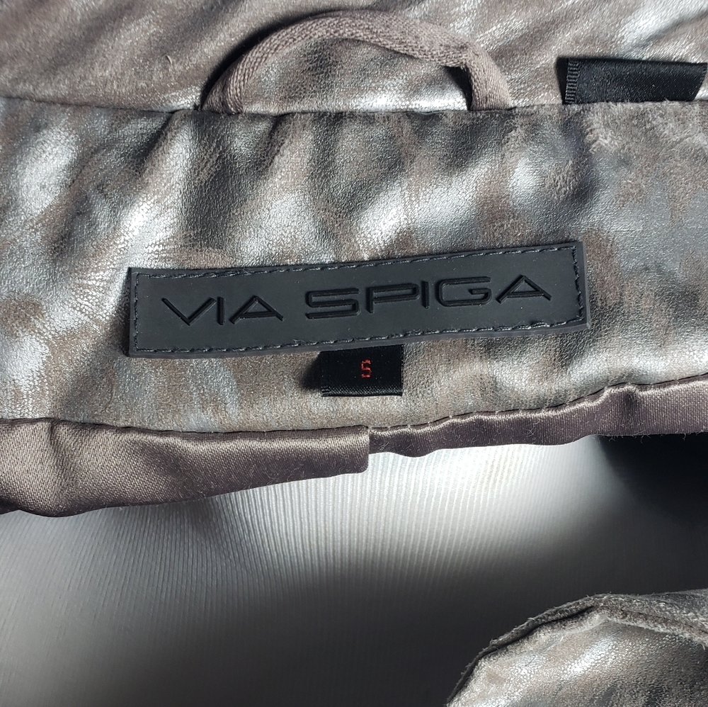 VIA SPIGA Metallic Animal Print Lux Coat - Picture 6 of 8